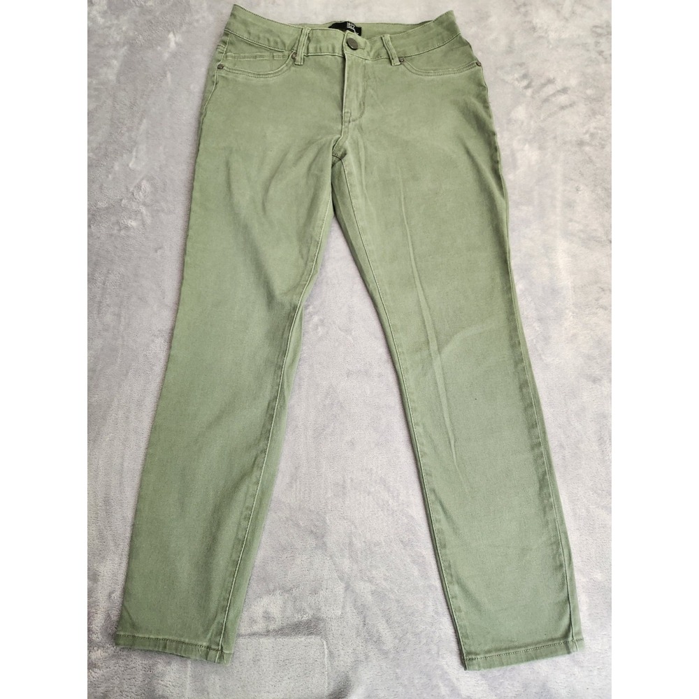 1822 Denim Tapered Chino Pants Womens Size 8 Green Cotton Khaki Stretch